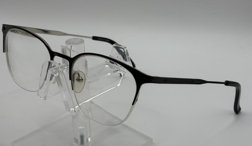 Colours by Alexander Julian Segovia Eyeglass Frames Black Metal Full Rim Glasses